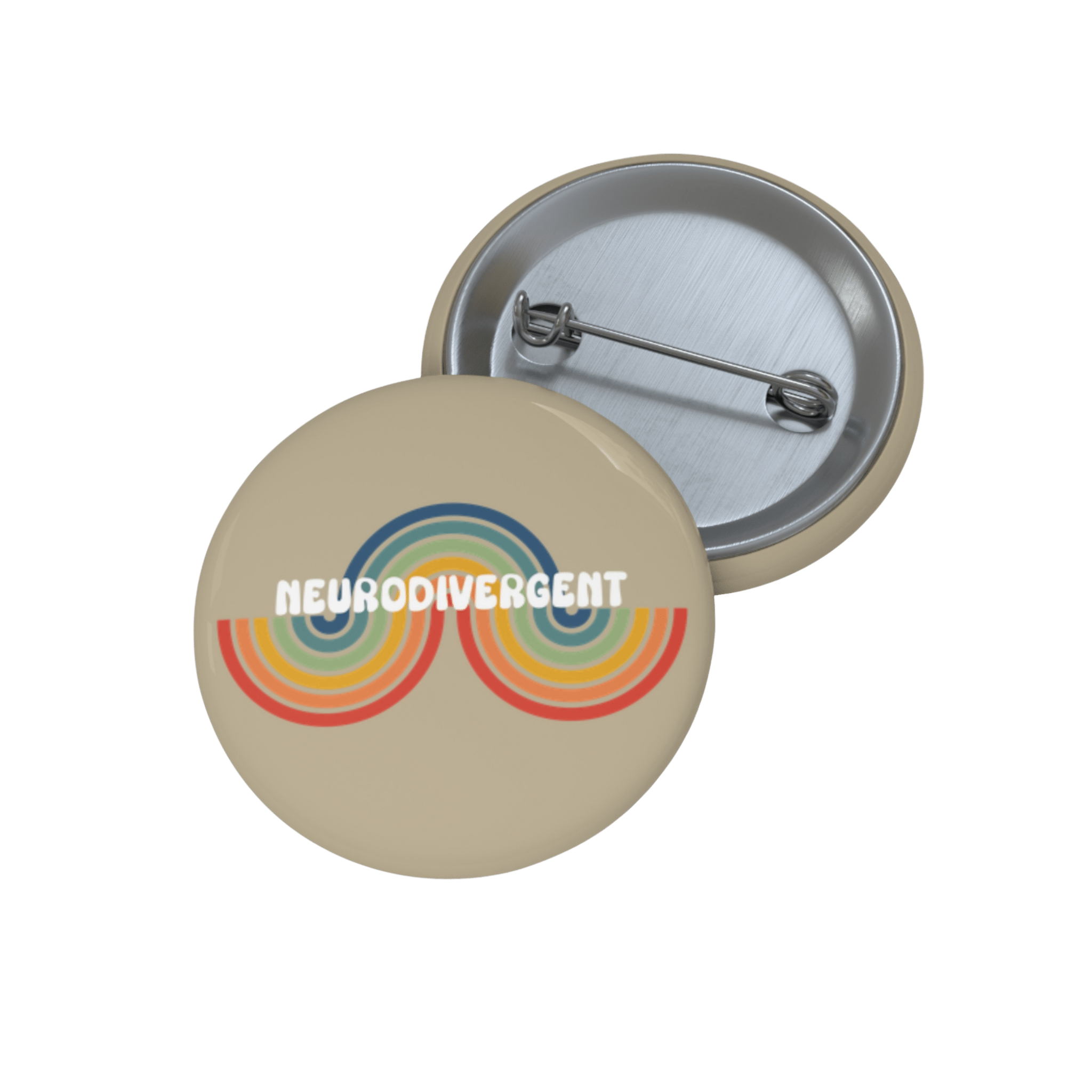 Neurodivergent - Pin Button-accessories-autism-brain-NumbskullzKC
