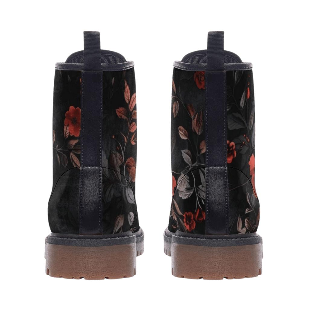 Night Bloom - Combat Style Boots - boots - combat boots - fashion boots - Numbskullz
