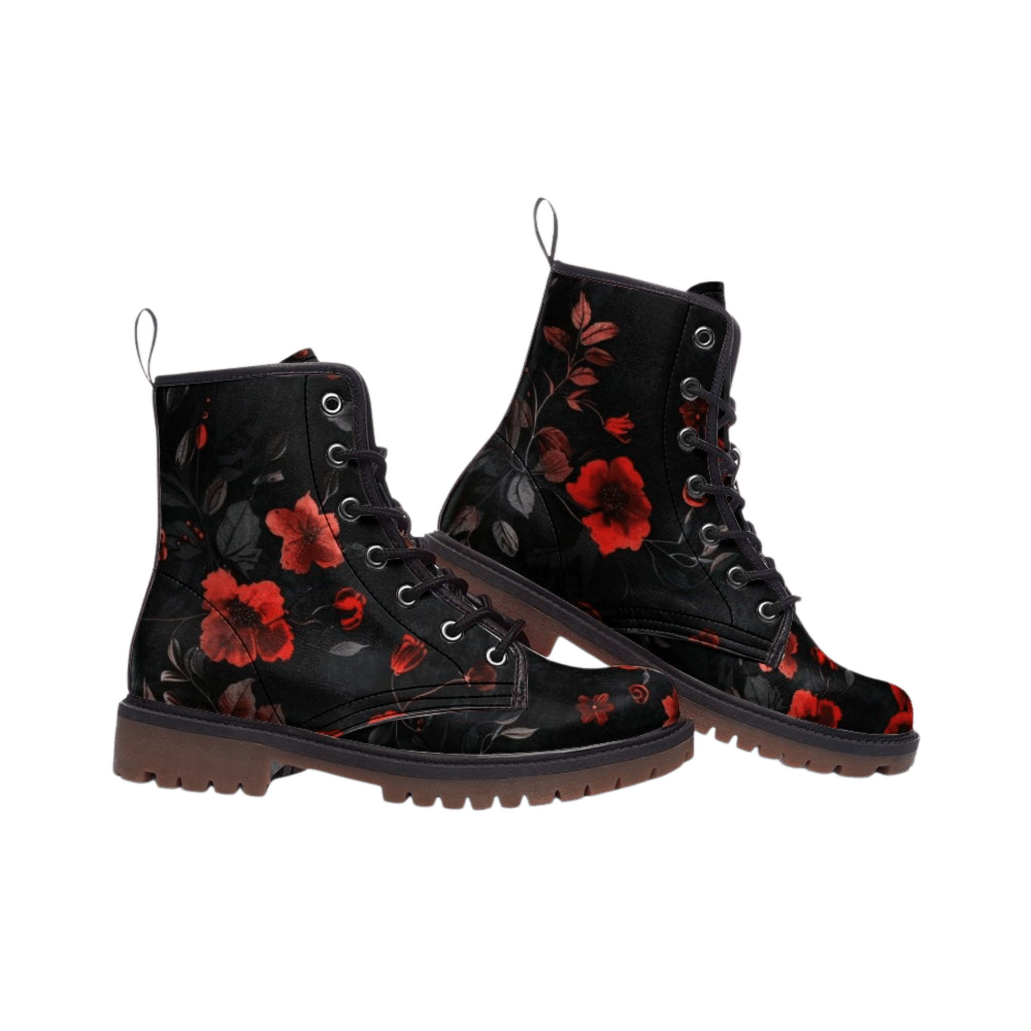 Night Bloom - Combat Style Boots - boots - combat boots - fashion boots - Numbskullz