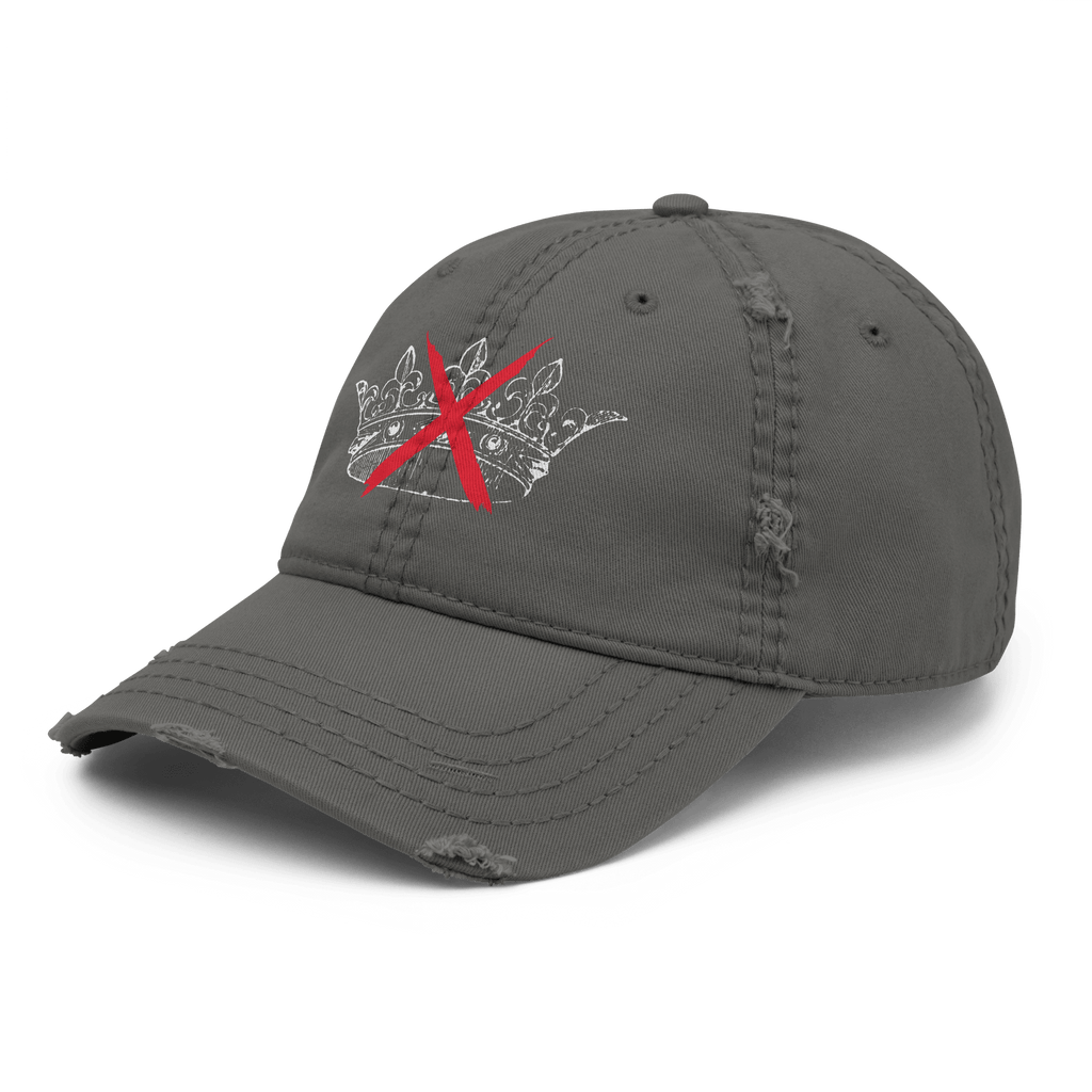 No Kings - Distressed Adjustable Ball Cap - ballcap - baseball style hats - hats - Numbskullz
