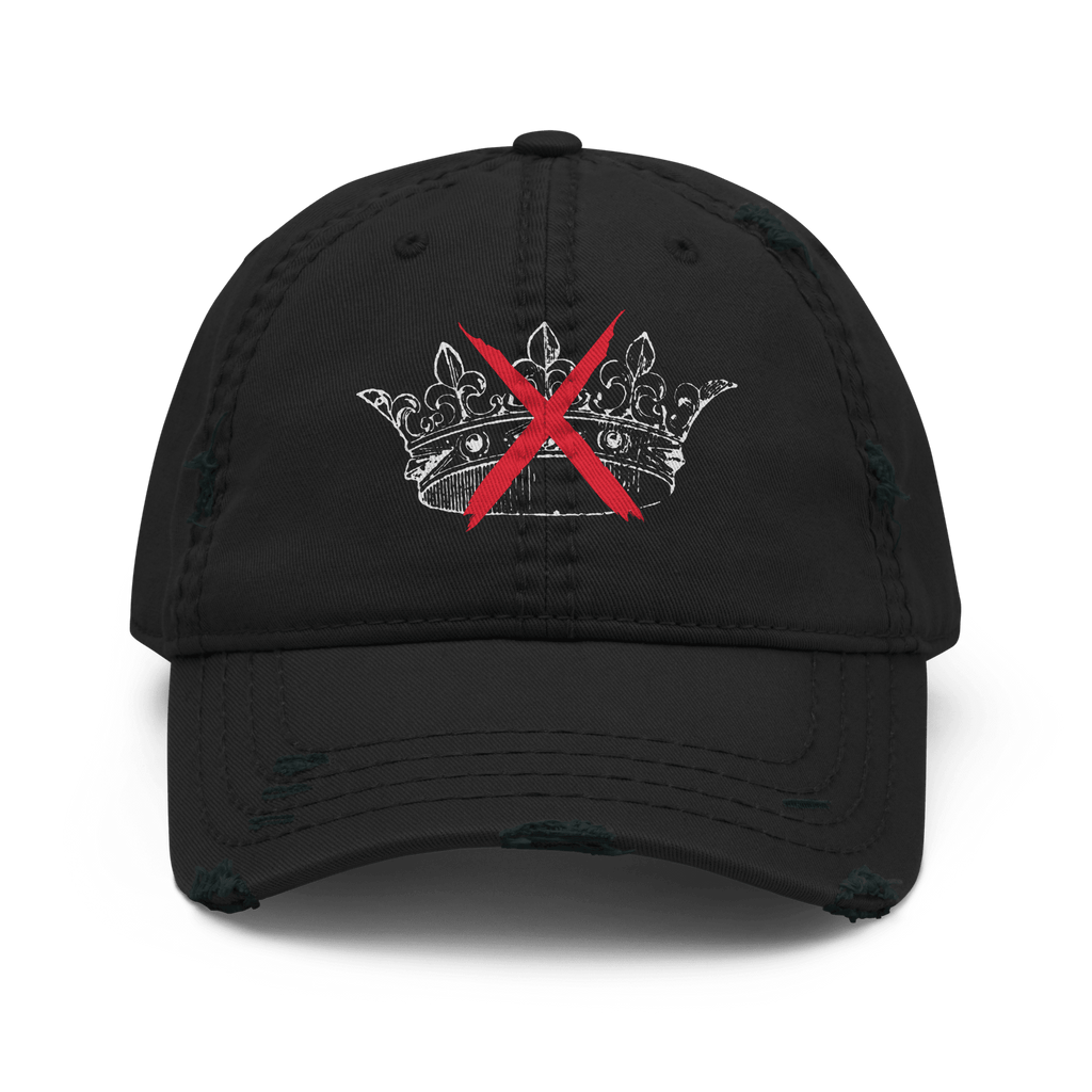 No Kings - Distressed Adjustable Ball Cap - ballcap - baseball style hats - hats - Numbskullz