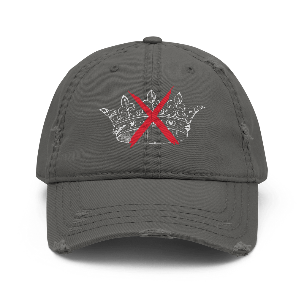 No Kings - Distressed Adjustable Ball Cap - ballcap - baseball style hats - hats - Numbskullz