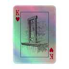 No Kings Guillotine - Holographic Sticker - accessories - activism - holo sticker - NumbskullzKC