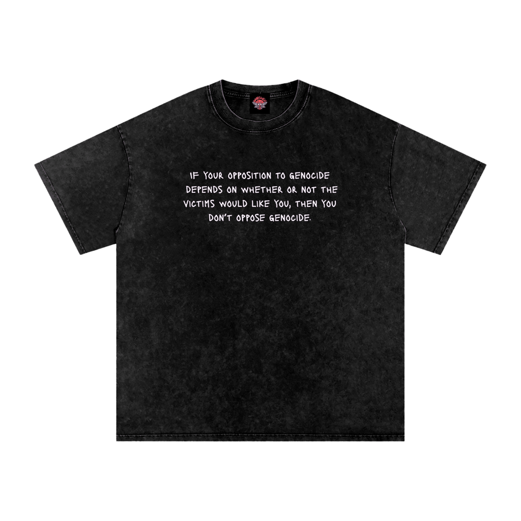 Oppose Genocide - Oversized T-Shirt-men's shirts-Numbskullz-oversized T-shirts-NumbskullzKC