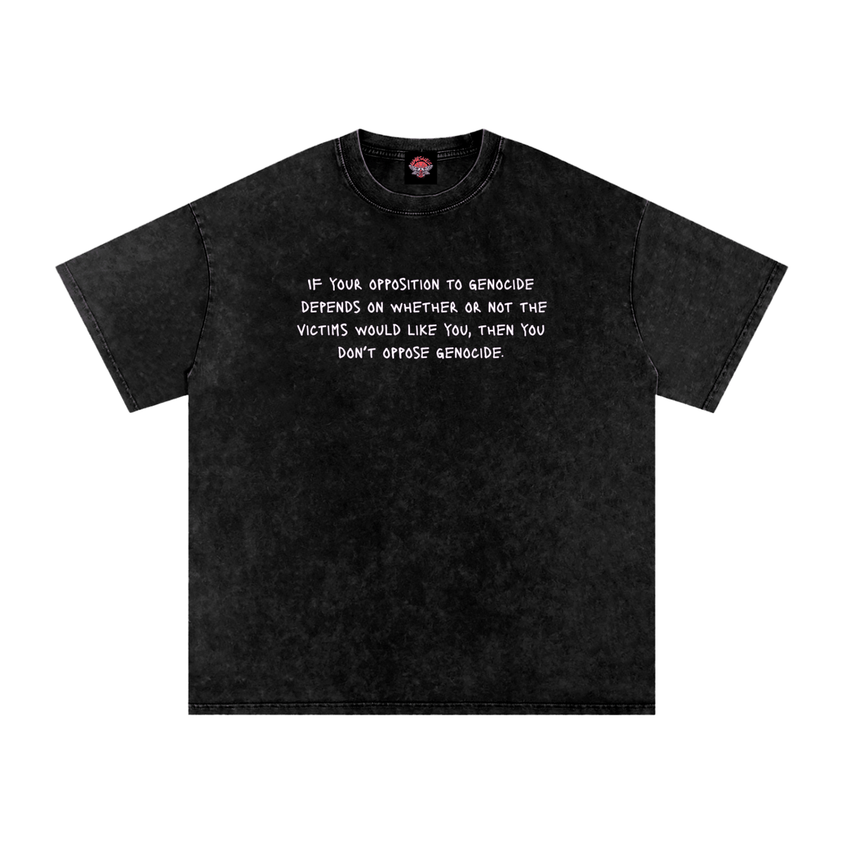 Oppose Genocide - Oversized T-Shirt-men's shirts-Numbskullz-oversized T-shirts-NumbskullzKC