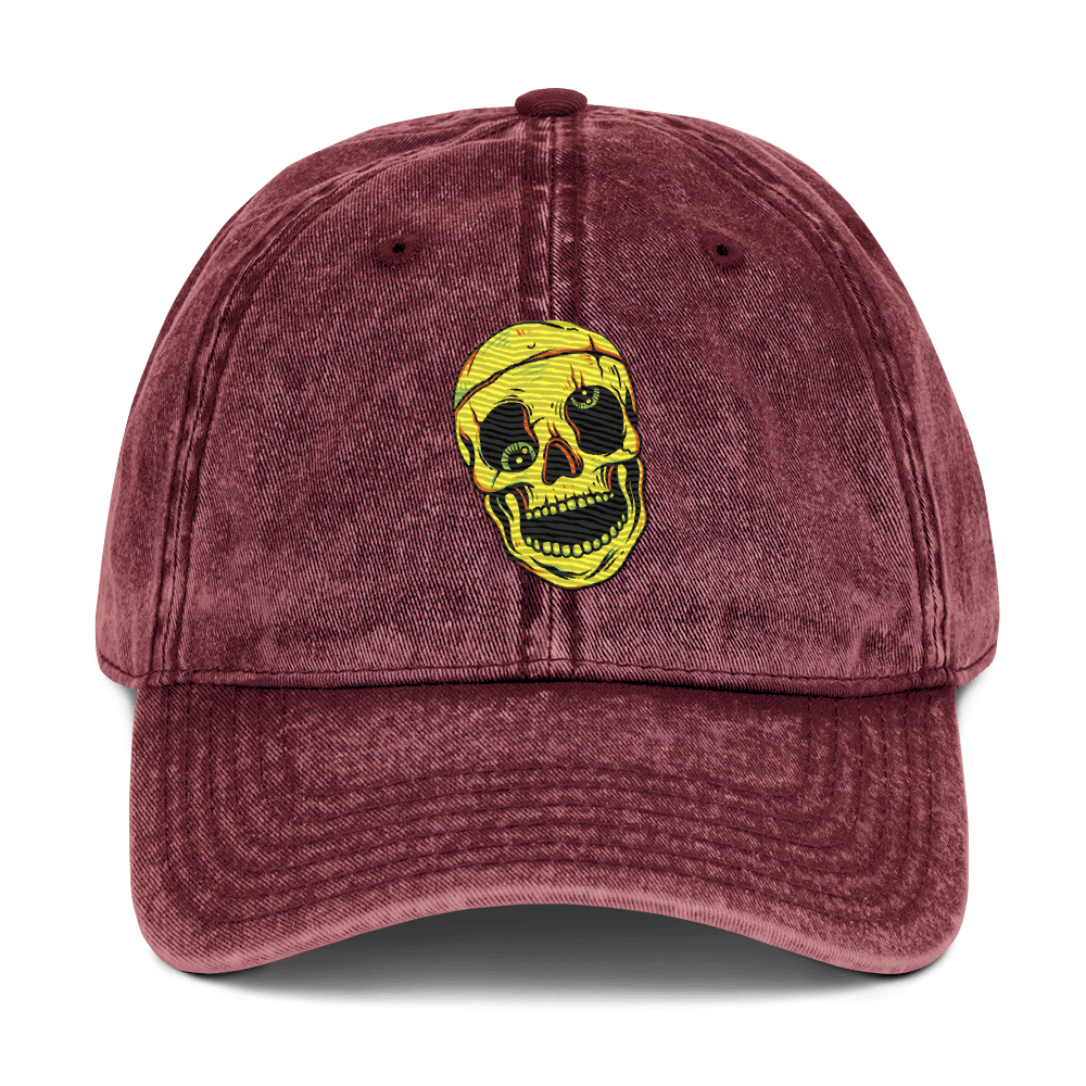 Out of Your Skull - Stonewashed Cotton Twill Baseball Cap - ballcap - baseball style hats - graphic call caps - Numbskullz