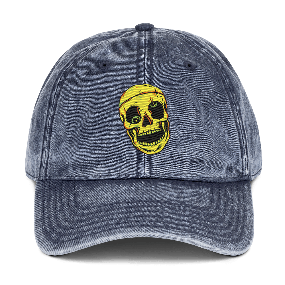 Out of Your Skull - Stonewashed Cotton Twill Baseball Cap - ballcap - baseball style hats - graphic call caps - Numbskullz