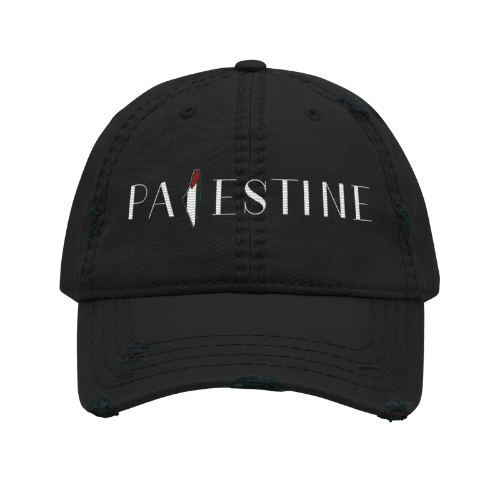 Palestine - Distressed Ball Cap-activism-anti fascist-distressed ball cap-NumbskullzKC