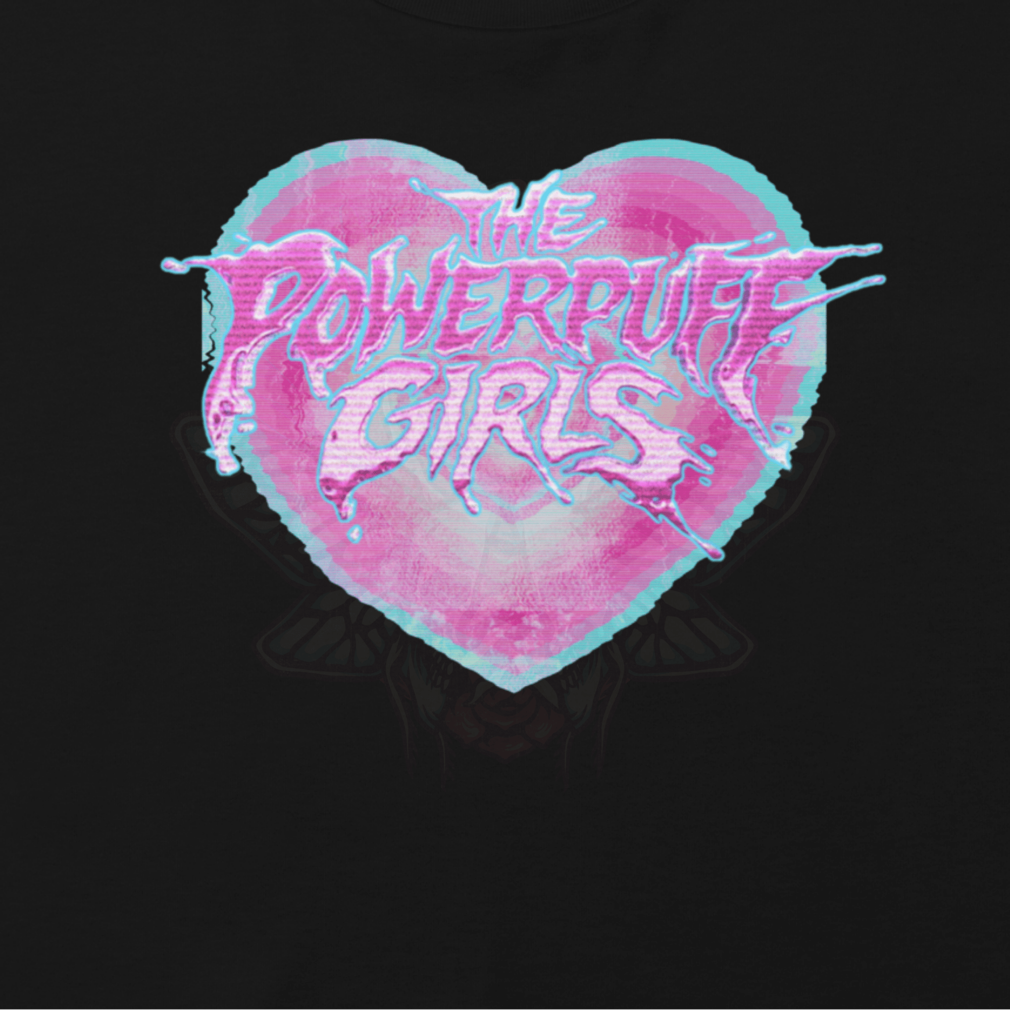 Powerpuff Girls Glitch - Relaxed Fit Crop Top-cropped tee-glitchcore-men's shirts-NumbskullzKC