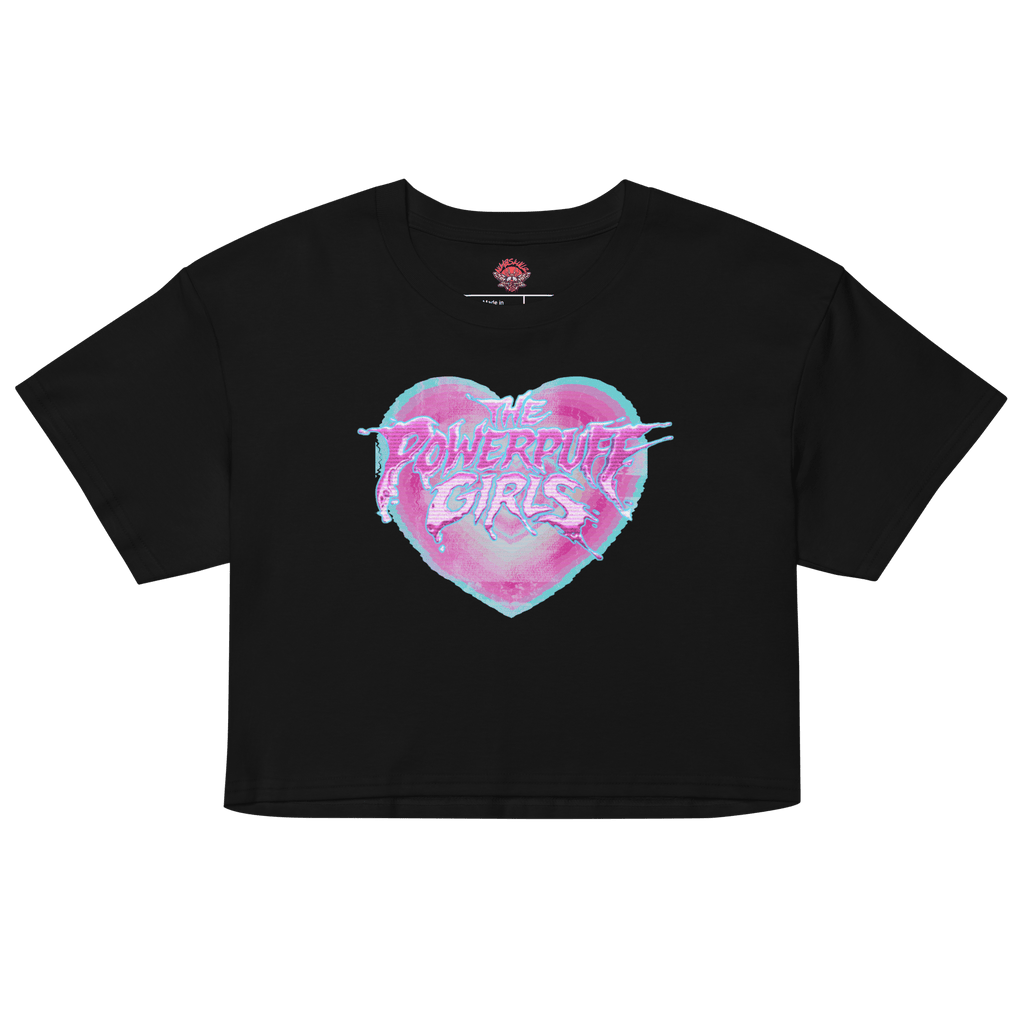 Powerpuff Girls Glitch - Relaxed Fit Crop Top-cropped tee-glitchcore-men's shirts-NumbskullzKC