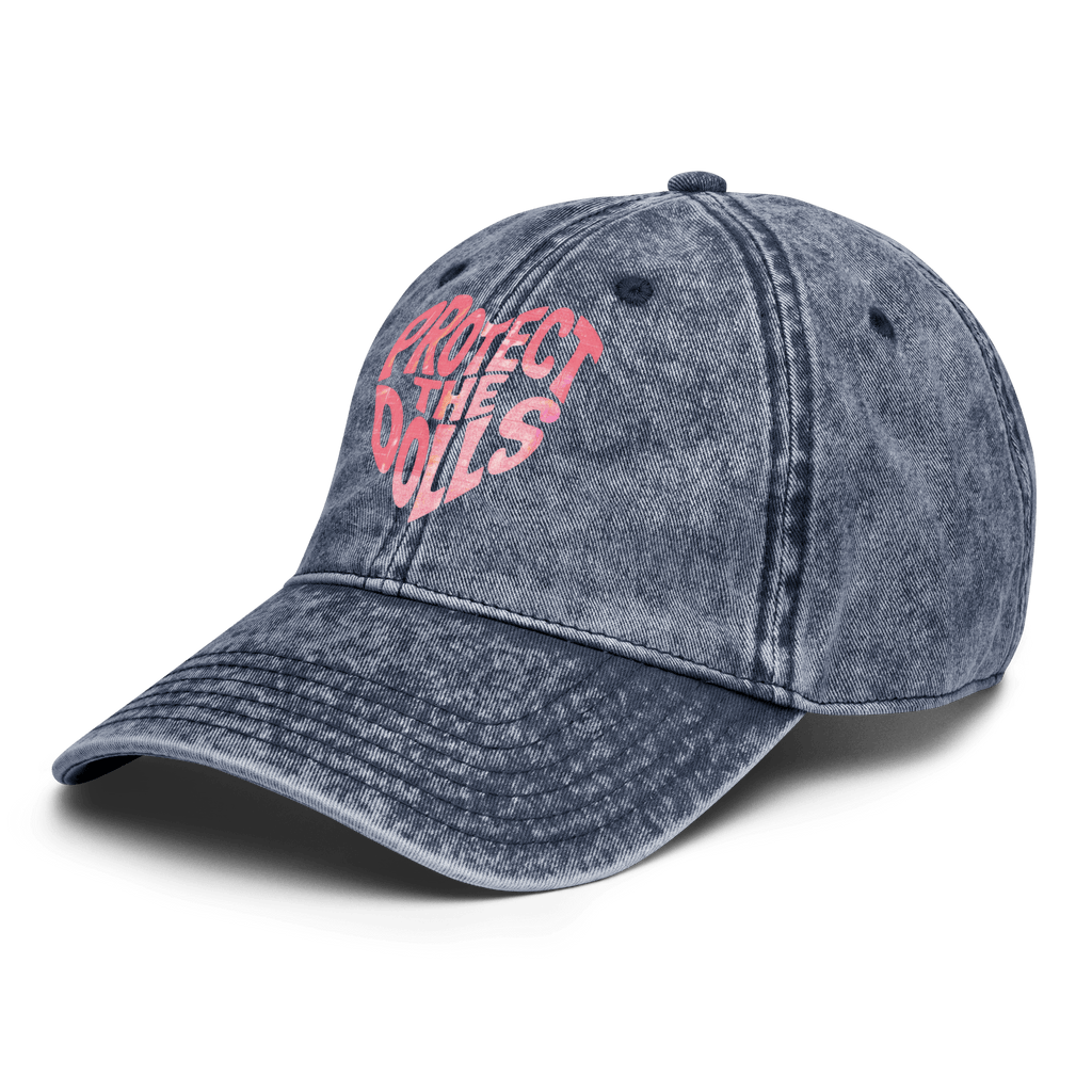 Protect the Dolls - Stonewashed Ball Cap - feminism - graphic ball caps - graphics - Numbskullz