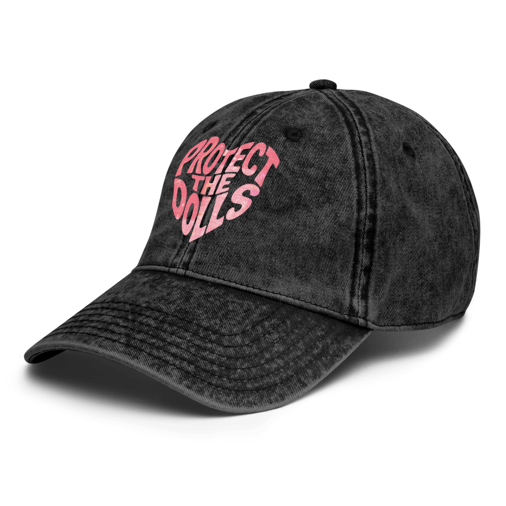 Protect the Dolls - Stonewashed Ball Cap - feminism - graphic ball caps - graphics - Numbskullz