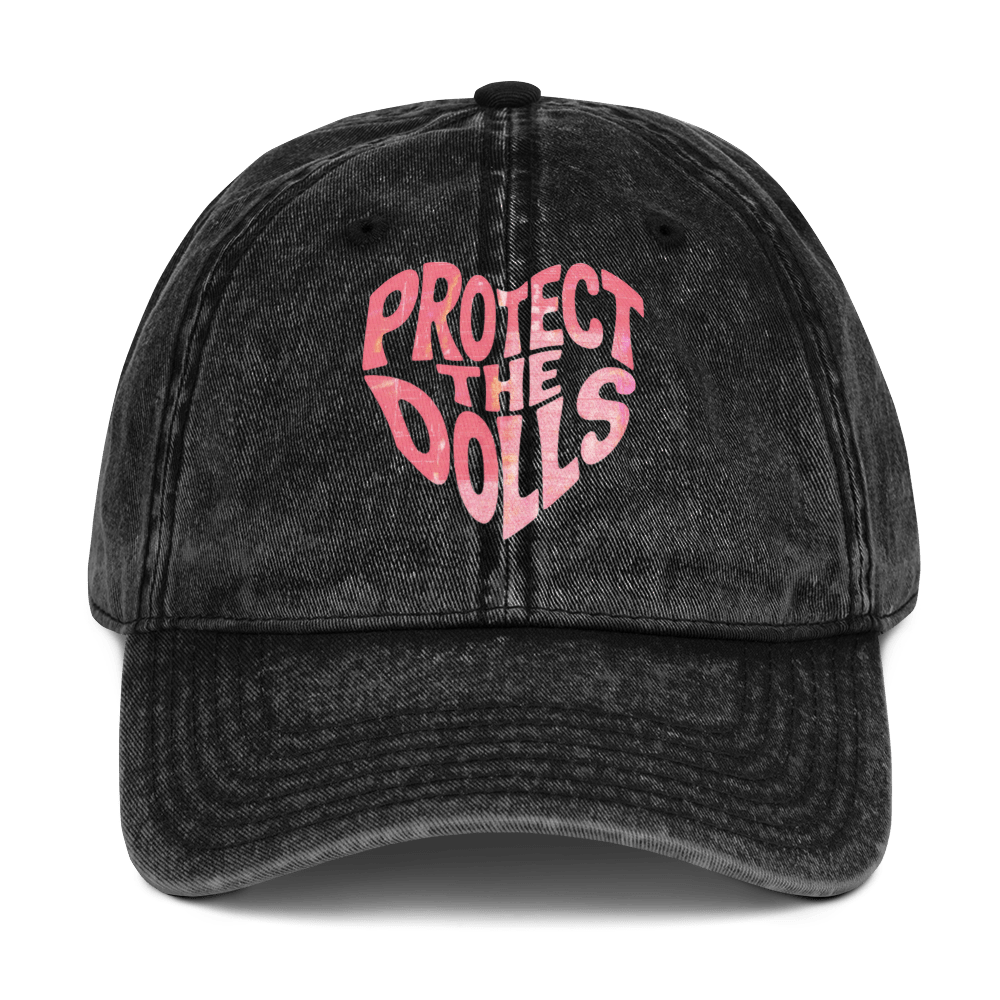 Protect the Dolls - Stonewashed Ball Cap - feminism - graphic ball caps - graphics - Numbskullz