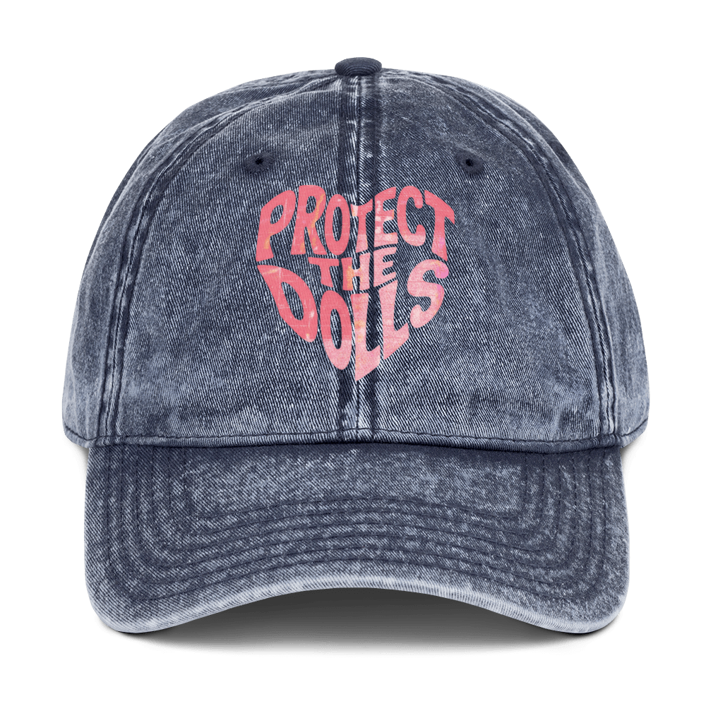 Protect the Dolls - Stonewashed Ball Cap - feminism - graphic ball caps - graphics - Numbskullz