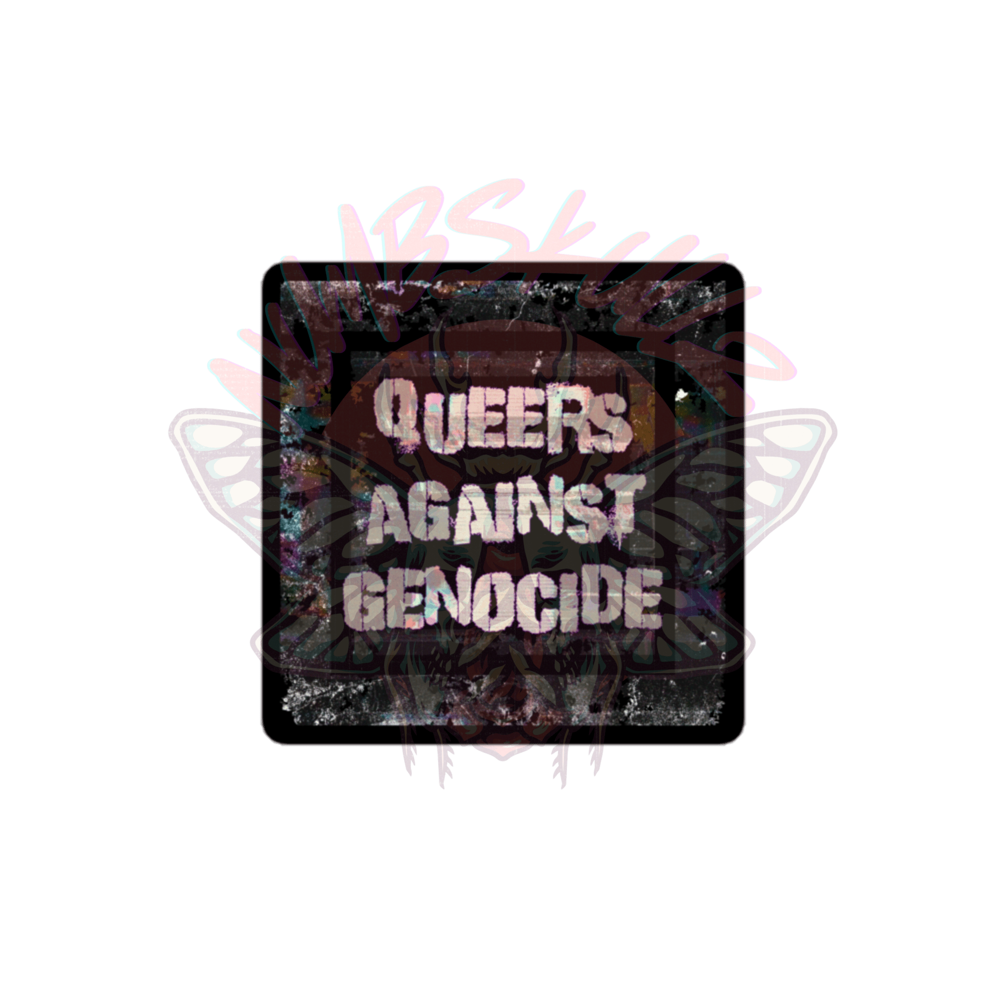 Queers Against Genocide - Vinyl Sticker-accessories-activism-anti fascist-NumbskullzKC