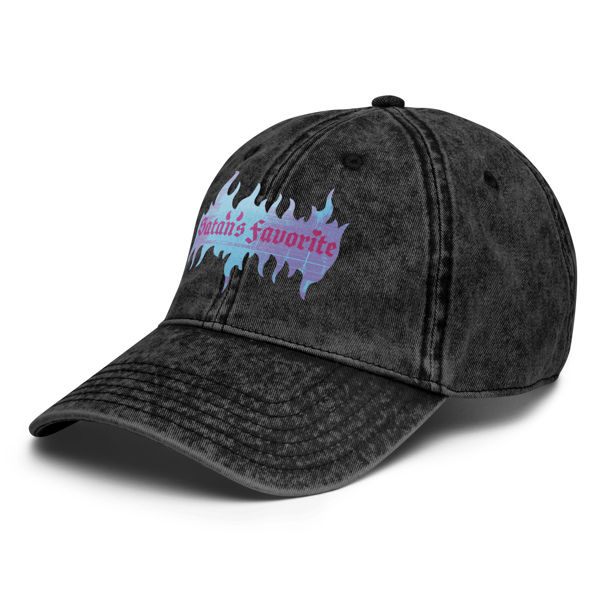 Satan's Favorite - Stonewashed Ball Cap - ballcap - baseball style hats - funny ballcaps - Numbskullz