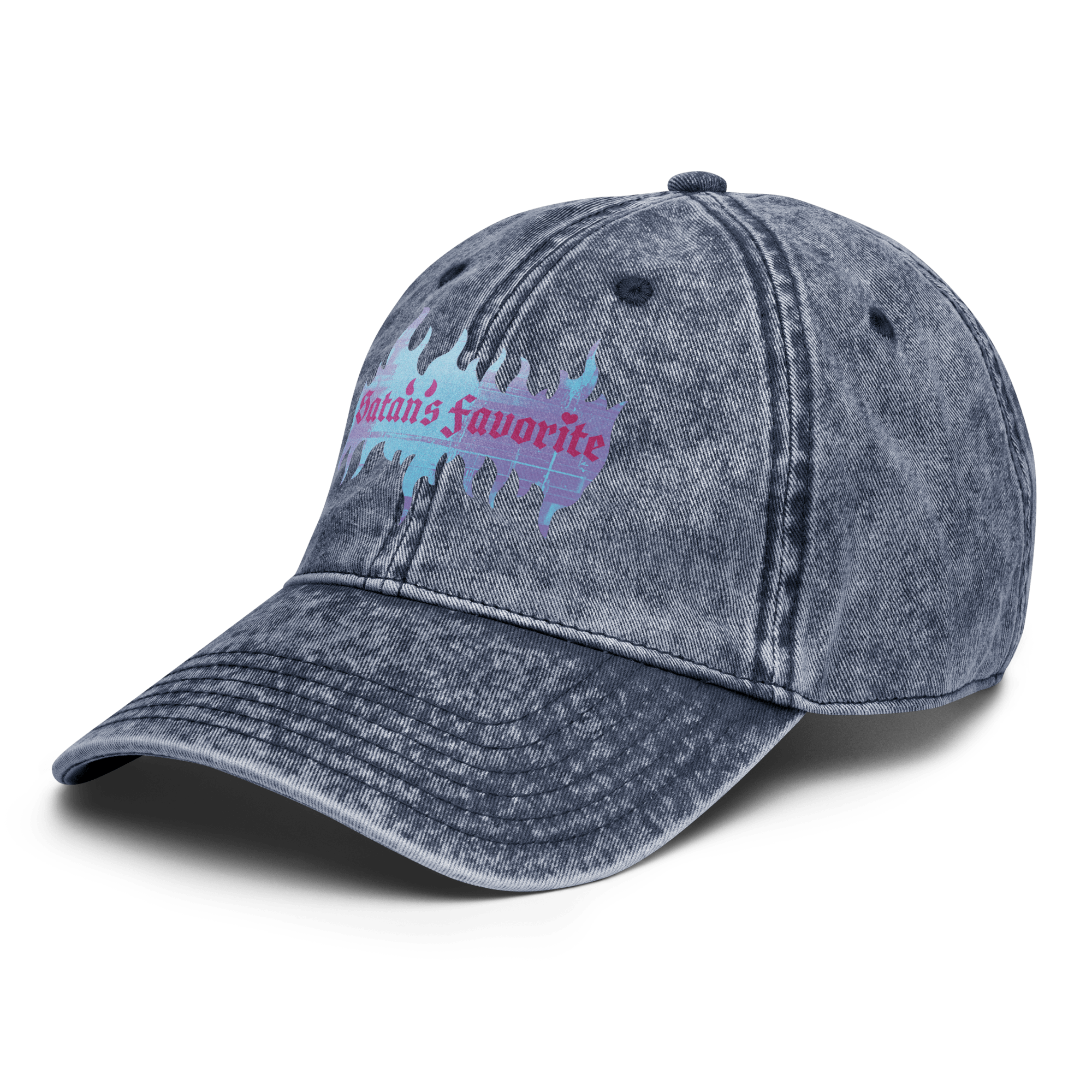Satan's Favorite - Stonewashed Ball Cap - ballcap - baseball style hats - funny ballcaps - Numbskullz