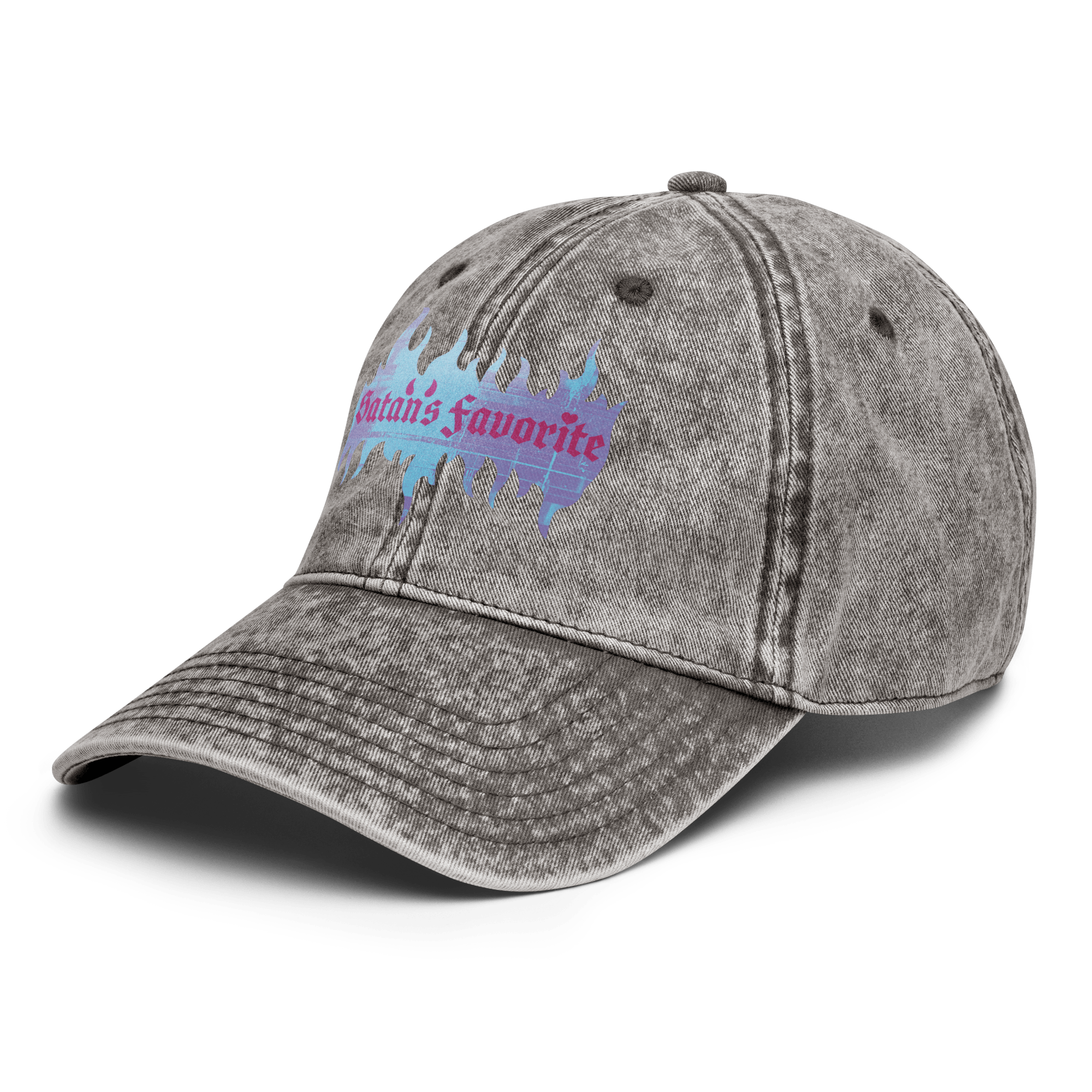 Satan's Favorite - Stonewashed Ball Cap - ballcap - baseball style hats - funny ballcaps - Numbskullz