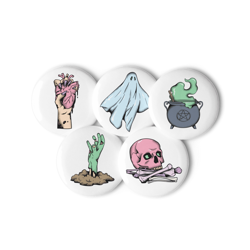 Scared Yet - Set of 5 Pin Buttons - accessories - buttons - decorative pins - Numbskullz