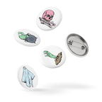 Scared Yet - Set of 5 Pin Buttons - accessories - buttons - decorative pins - Numbskullz
