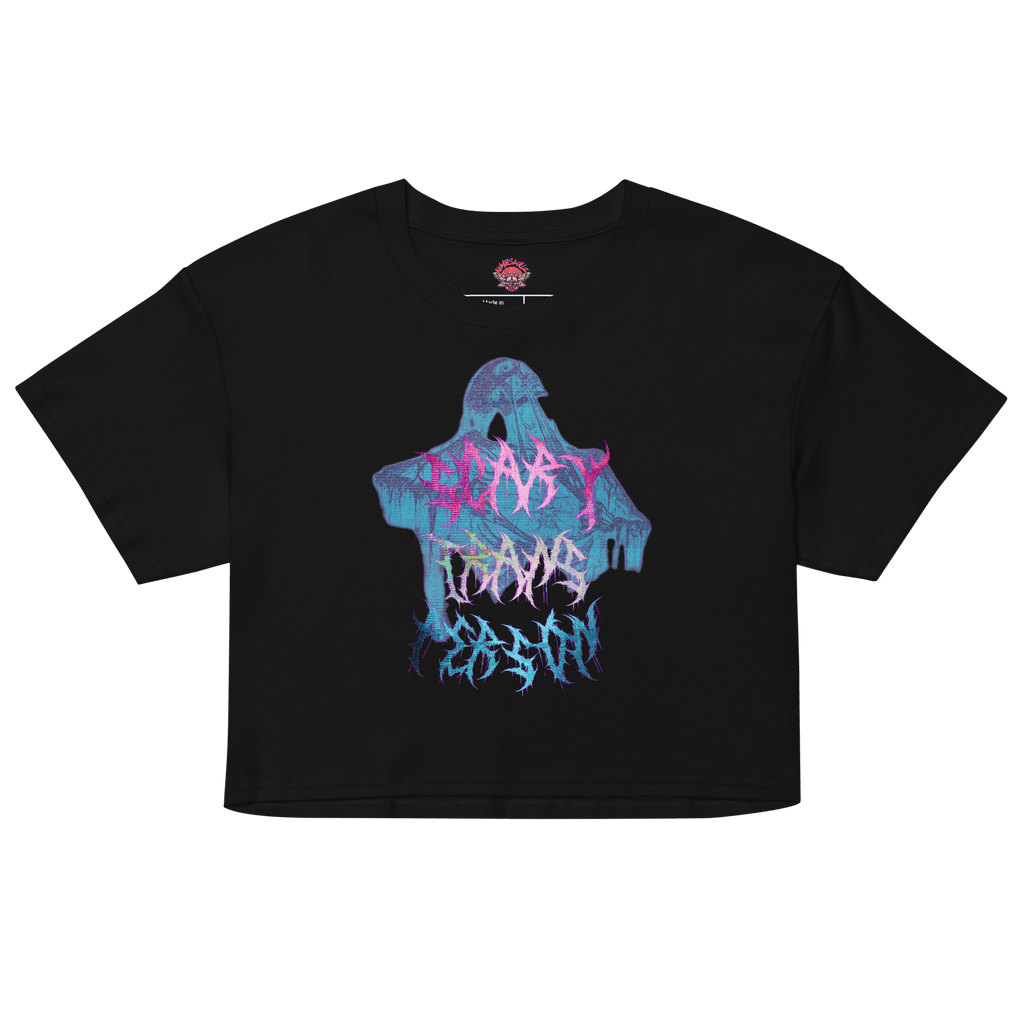 Scary Trans Person - Relaxed Fit Crop Top-cropped tee-glitchcore-lgbtq-NumbskullzKC
