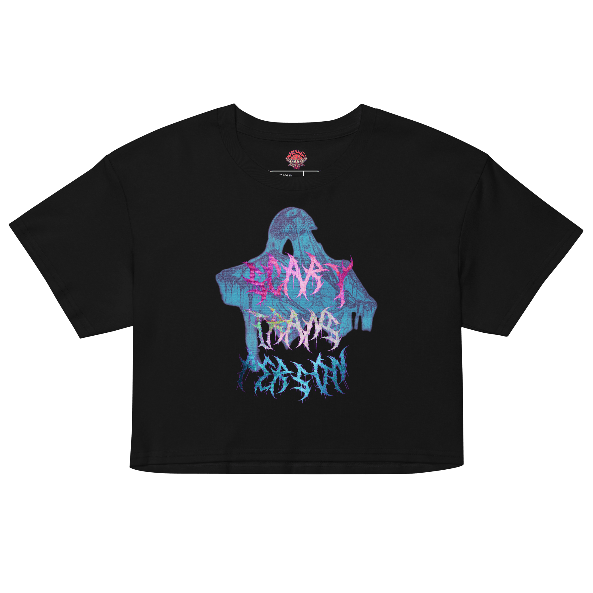Scary Trans Person - Relaxed Fit Crop Top-cropped tee-glitchcore-lgbtq-NumbskullzKC