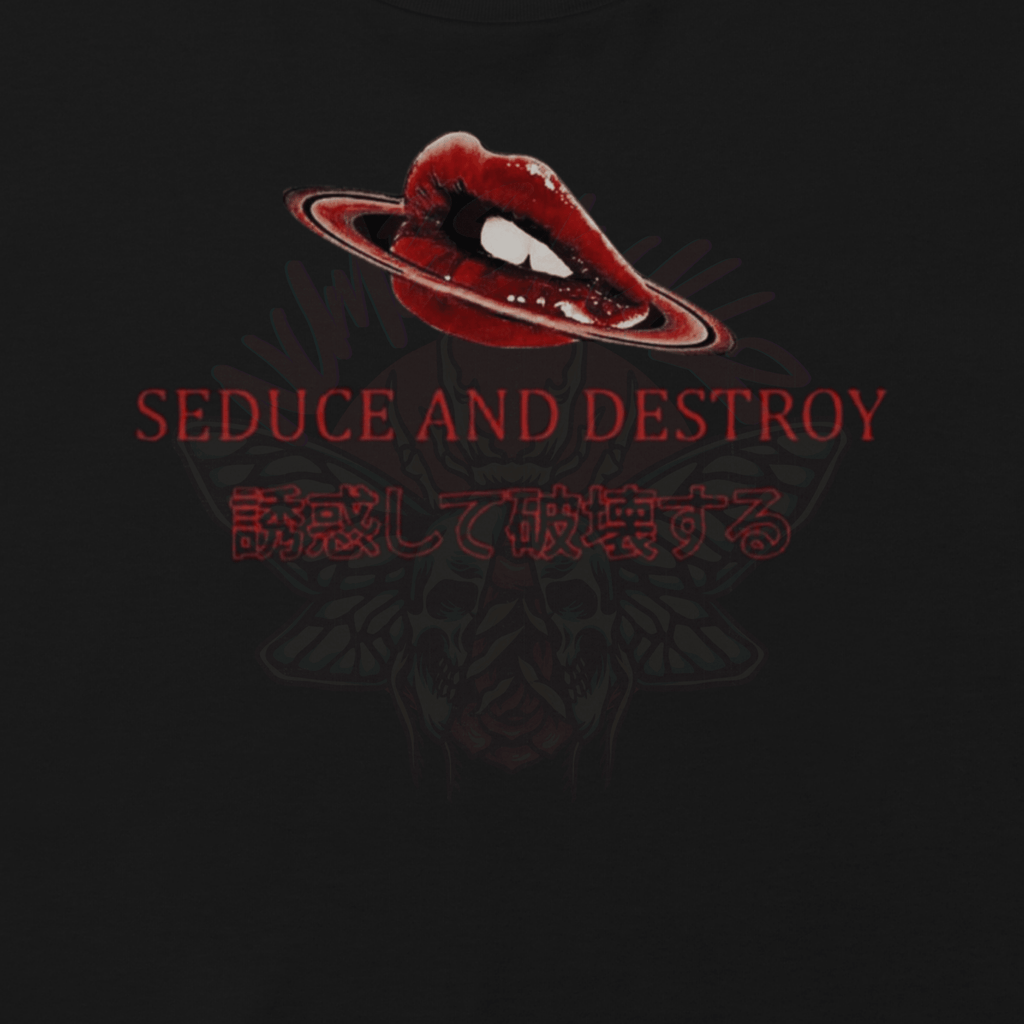 Seduce & Destroy - Relaxed Fit Crop Top-BDSM-cropped tee-Numbskullz-NumbskullzKC