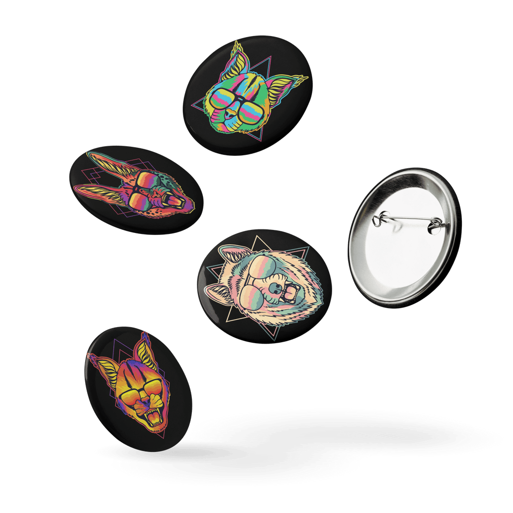 Shades - Set of 5 Pin Buttons - accessories - buttons - decorative pins - NumbskullzKC