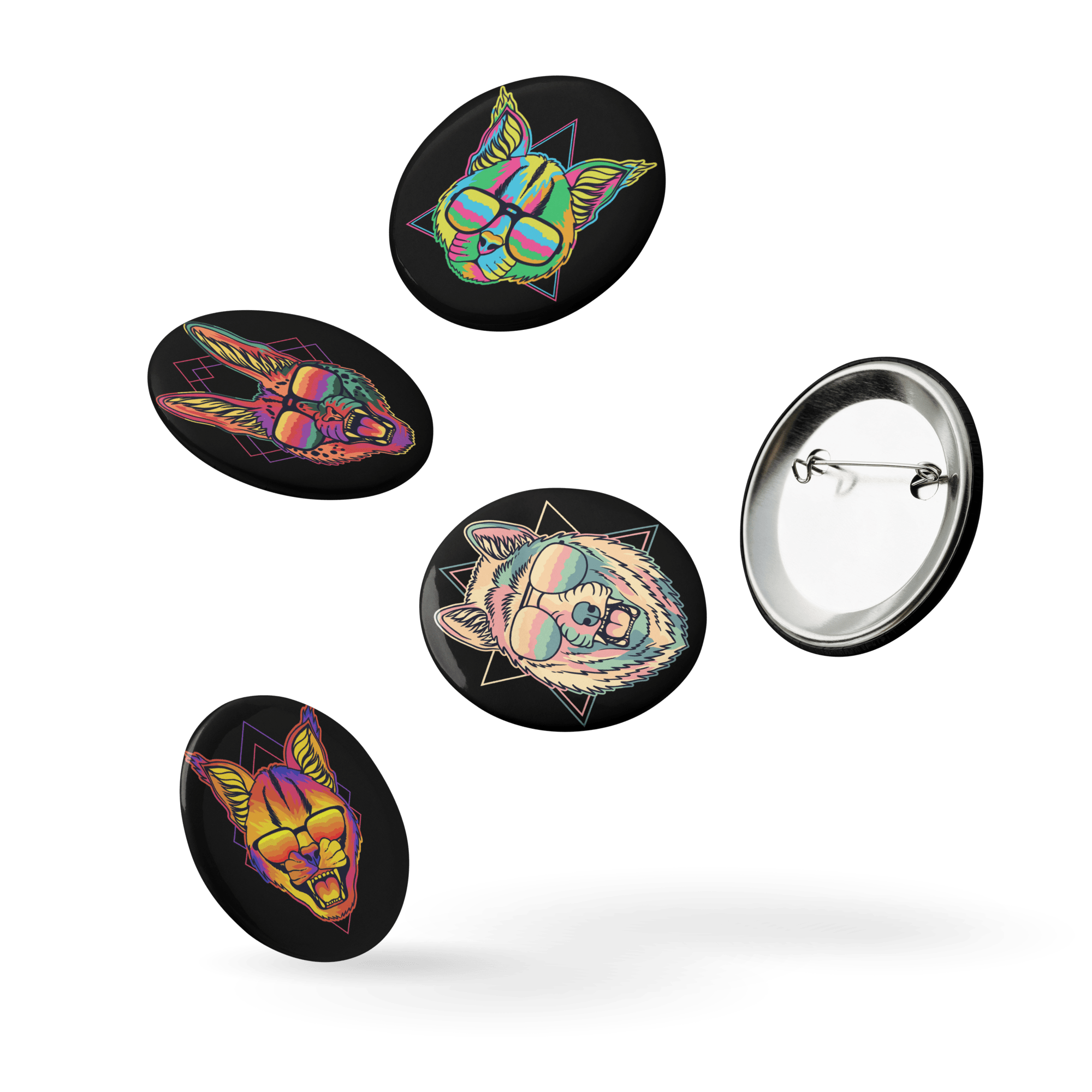 Shades - Set of 5 Pin Buttons - accessories - buttons - decorative pins - NumbskullzKC