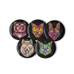 Shades - Set of 5 Pin Buttons - accessories - buttons - decorative pins - NumbskullzKC