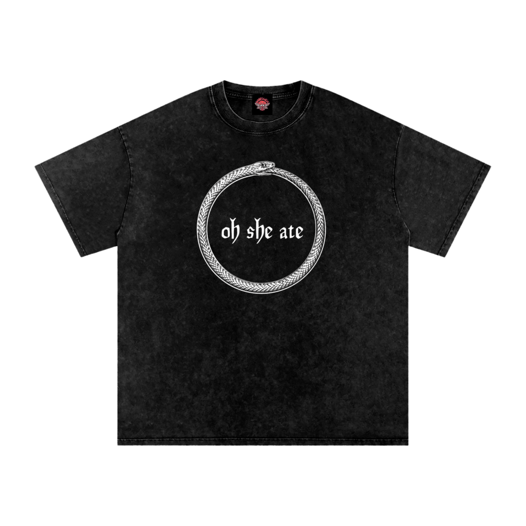 She Ate - Oversized T-Shirt - oversized T-shirts - shirt - Short Sleeve - NumbskullzKC