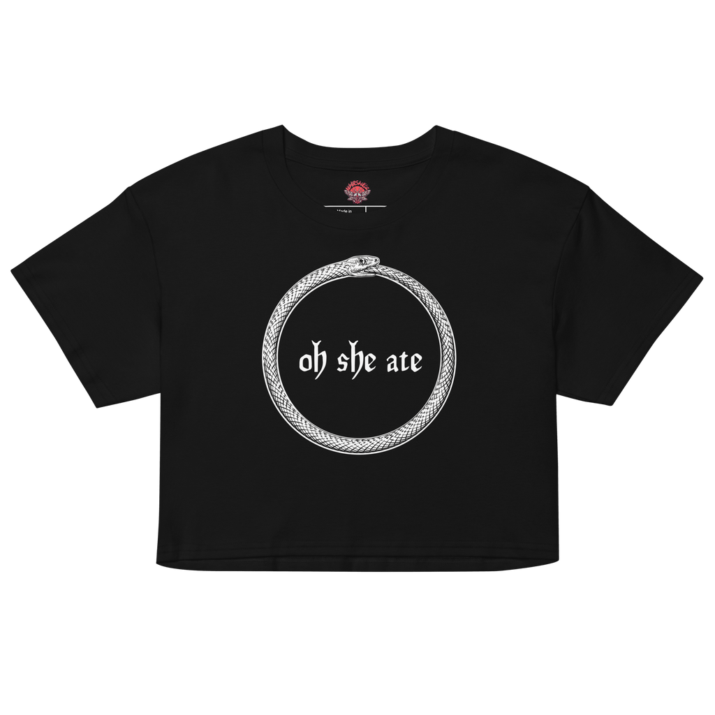 She Ate - Relaxed Crop Top-animal-cropped tee-men's shirts-NumbskullzKC