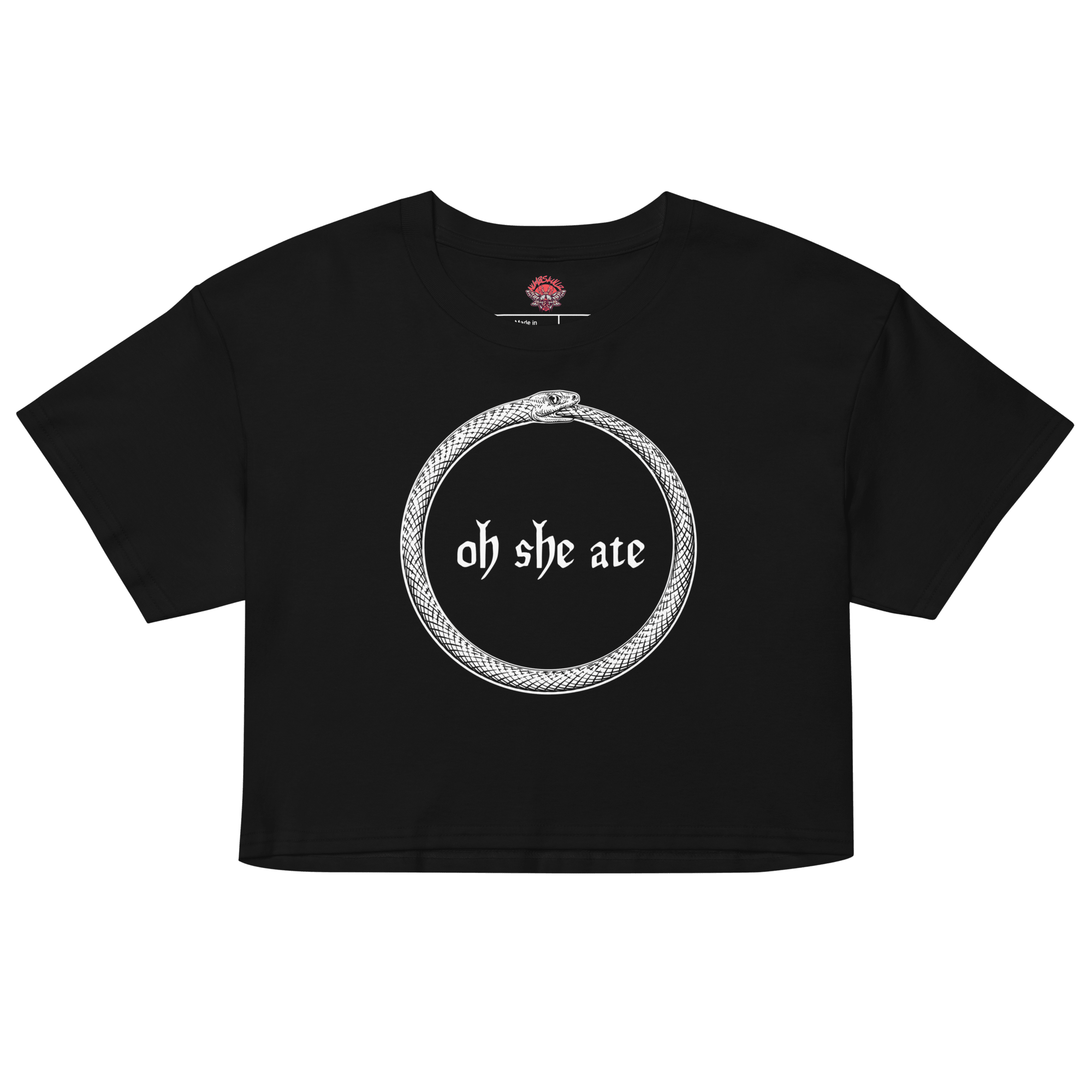 She Ate - Relaxed Crop Top-animal-cropped tee-men's shirts-NumbskullzKC