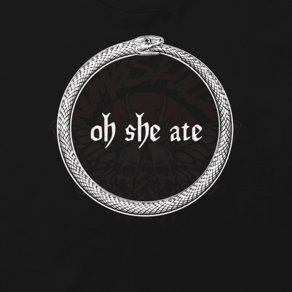 She Ate - Relaxed Crop Top-animal-cropped tee-men's shirts-NumbskullzKC