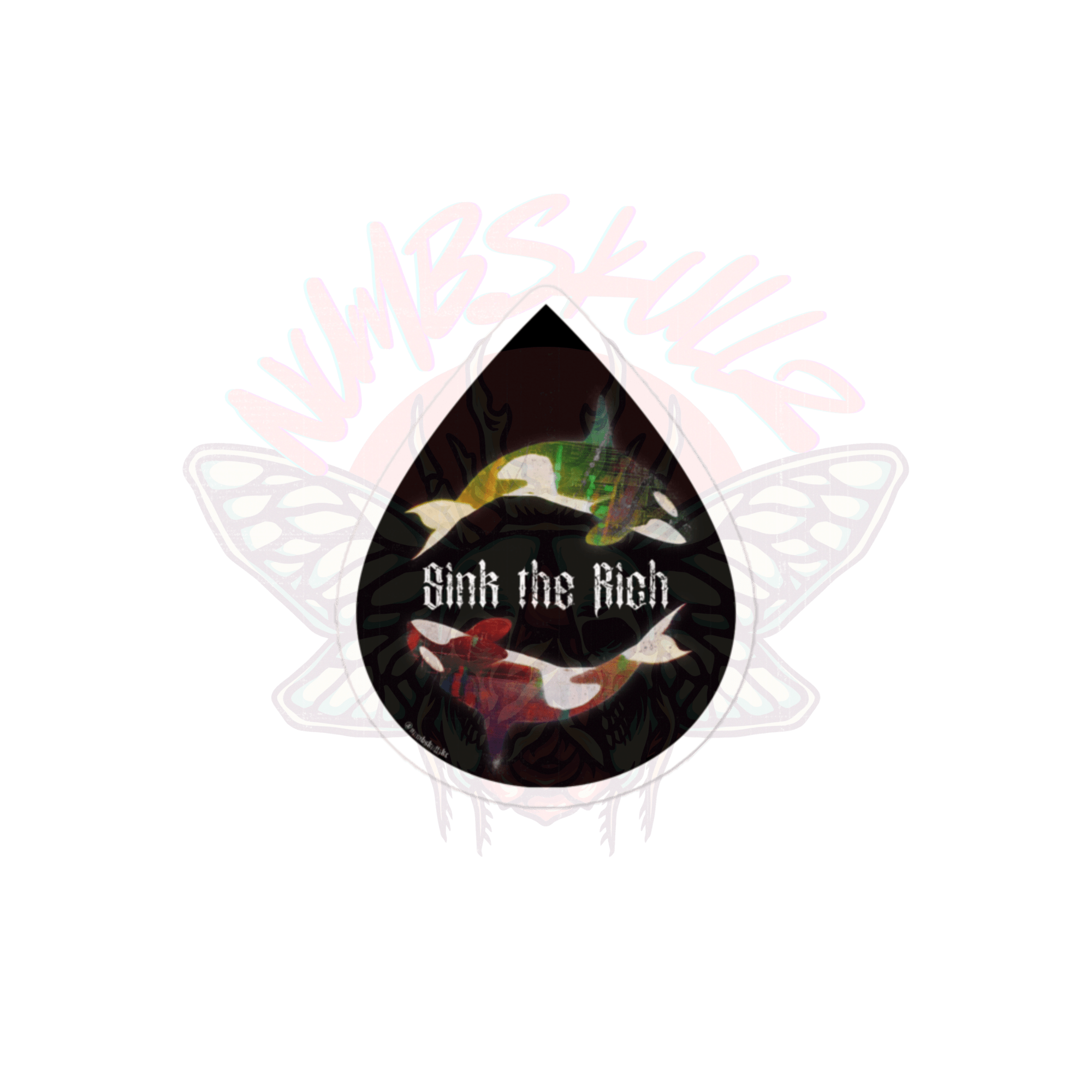 Sink the Rich - Vinyl Sticker-accessories-activism-anti fascist-NumbskullzKC