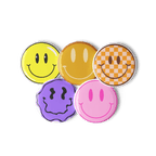 Smiley Face - Set of 5 Pin Buttons - accessories - buttons - decorative pins - NumbskullzKC