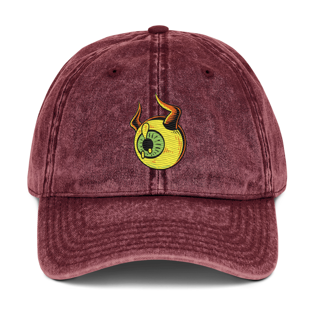 Spot the Bull - Stonewashed Cotton Twill Baseball Cap - ballcap - baseball style hats - graphic call caps - Numbskullz