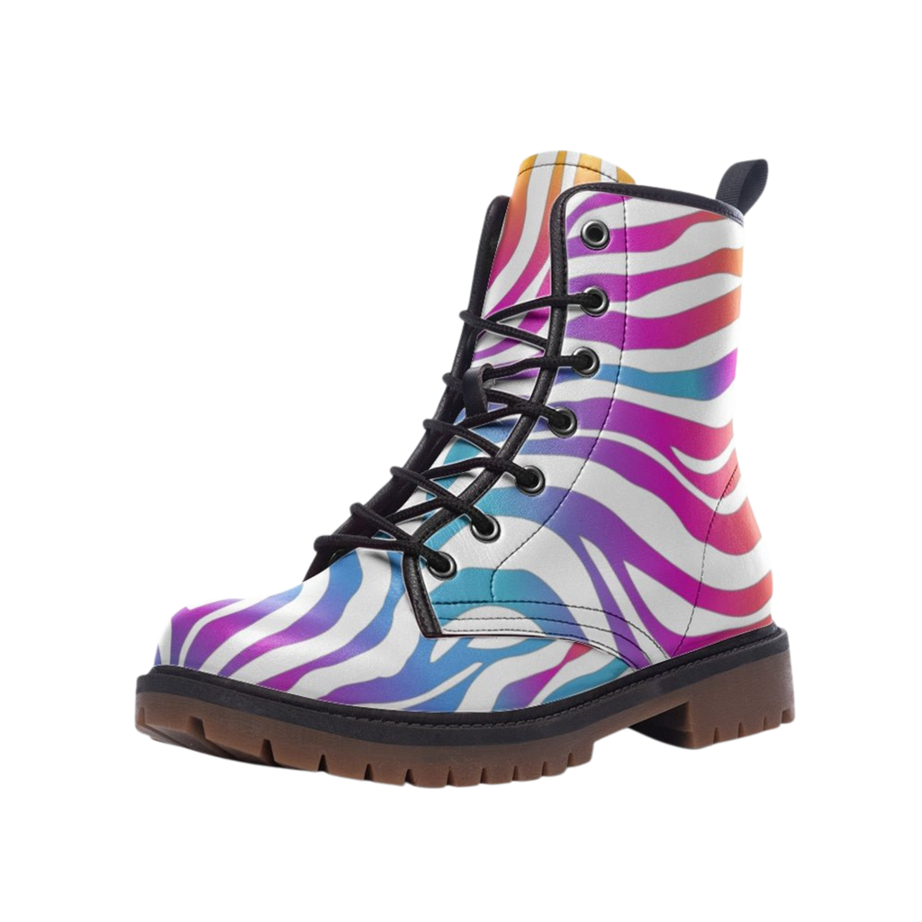 Stampeding Stripes - Combat Boots - boots - combat boots - fashion boots - Numbskullz