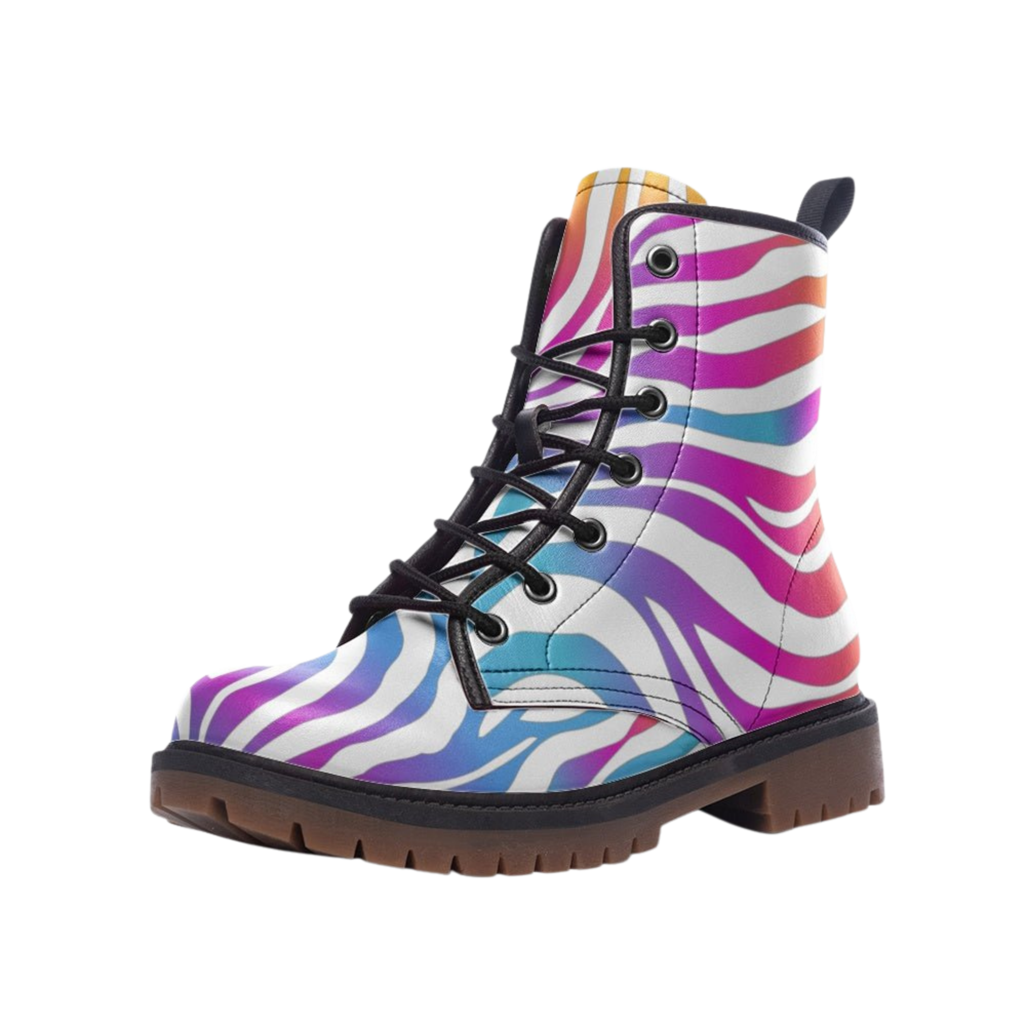 Stampeding Stripes - Combat Boots - boots - combat boots - fashion boots - Numbskullz