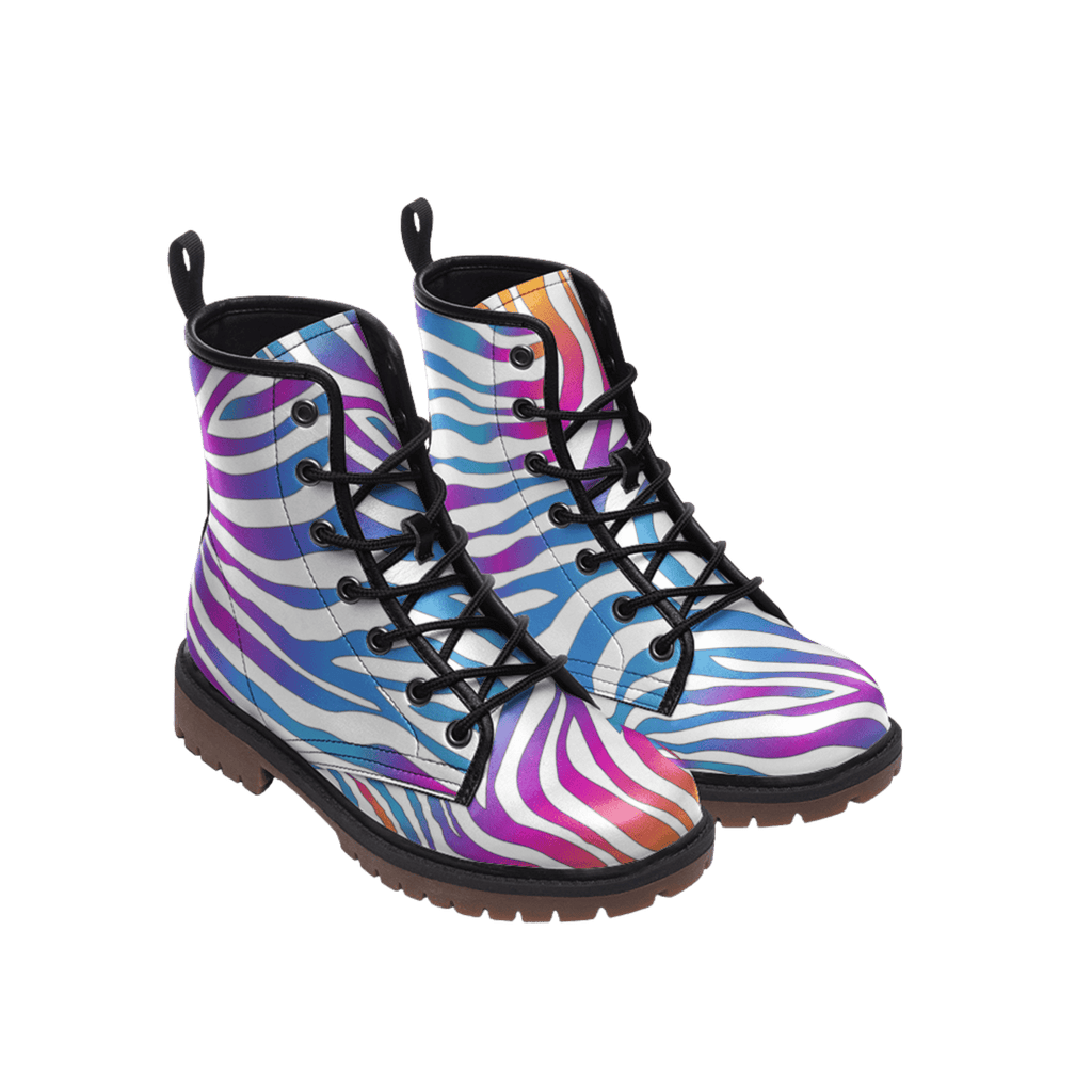 Stampeding Stripes - Combat Boots - boots - combat boots - fashion boots - Numbskullz