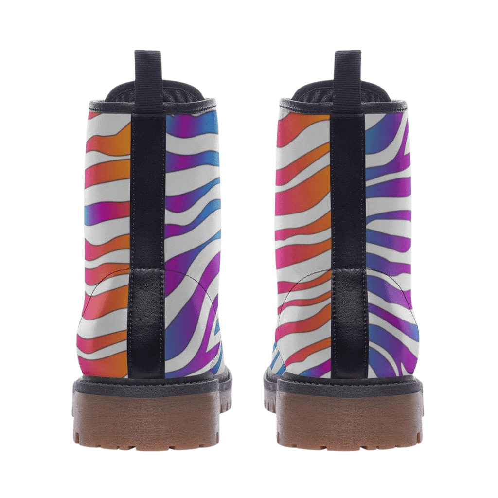 Stampeding Stripes - Combat Boots - boots - combat boots - fashion boots - Numbskullz