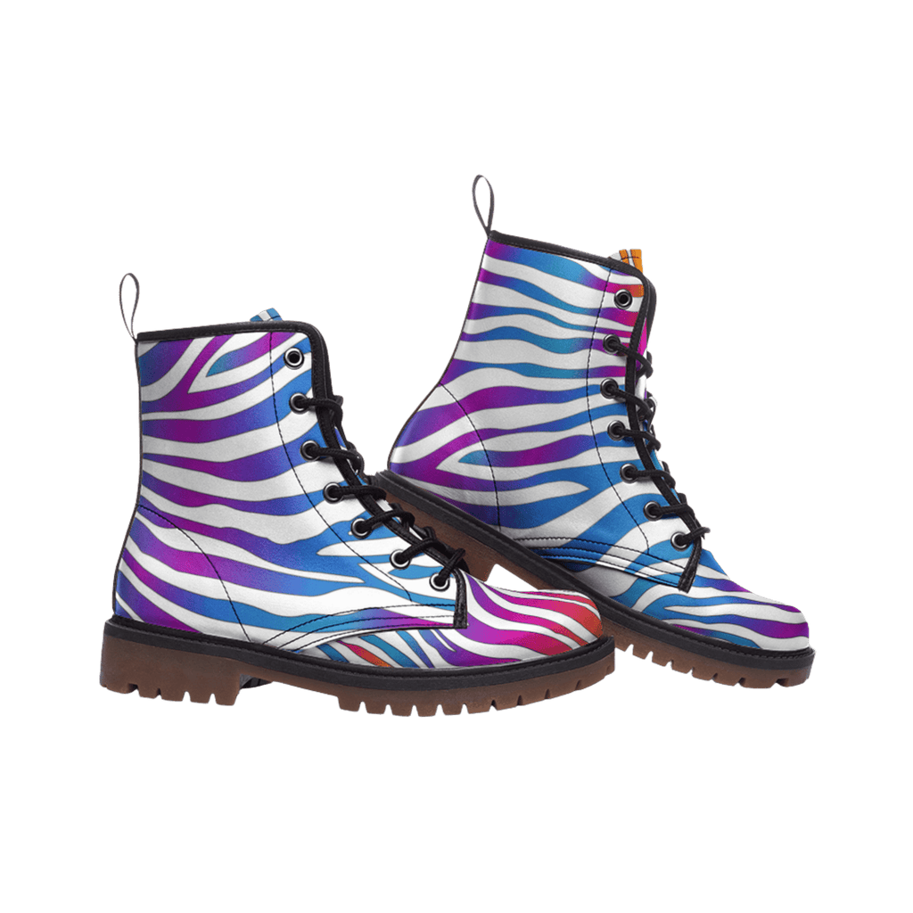 Stampeding Stripes - Combat Boots - boots - combat boots - fashion boots - Numbskullz