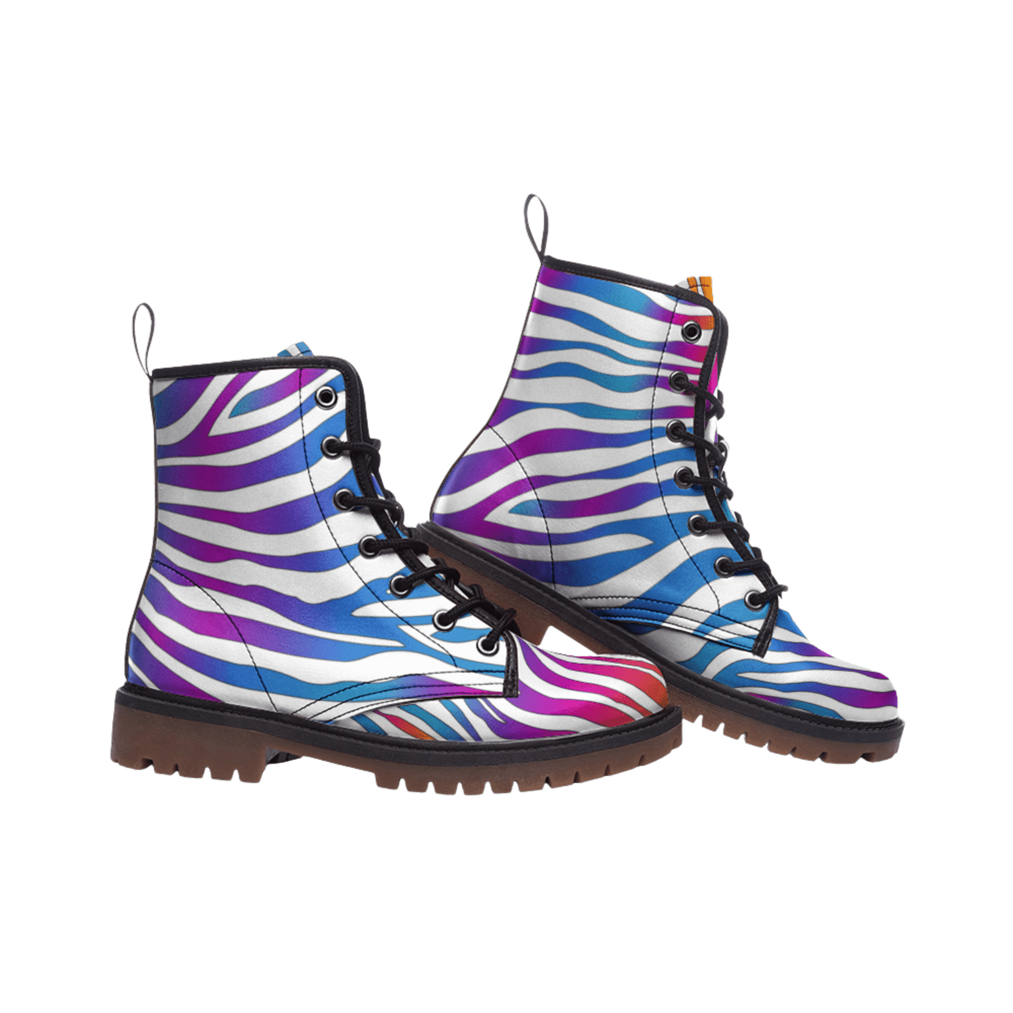 Stampeding Stripes - Combat Boots - boots - combat boots - fashion boots - Numbskullz
