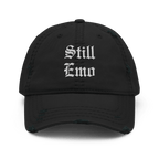 Still Emo - Distressed Adjustable Ball Cap - ballcap - baseball style hats - embroidered ball caps - Numbskullz