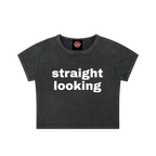 Straight Looking - Snow Washed Crop Top-Numbskullz-shirt-Short Sleeve-NumbskullzKC