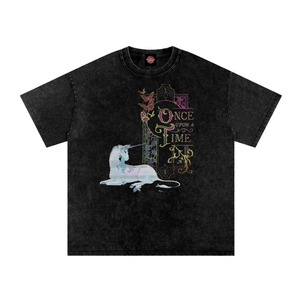 The Last Unicorn - Oversized T-Shirt-80s-animal-men's shirts-NumbskullzKC