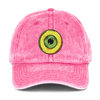 The One Eye Love - Stonewashed Cotton Twill Baseball Cap - ballcap - baseball style hats - embroidered ball caps - Numbskullz