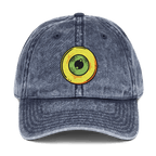 The One Eye Love - Stonewashed Cotton Twill Baseball Cap - ballcap - baseball style hats - embroidered ball caps - Numbskullz