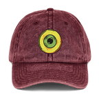 The One Eye Love - Stonewashed Cotton Twill Baseball Cap - ballcap - baseball style hats - embroidered ball caps - Numbskullz