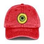 The One Eye Love - Stonewashed Cotton Twill Baseball Cap - ballcap - baseball style hats - embroidered ball caps - Numbskullz
